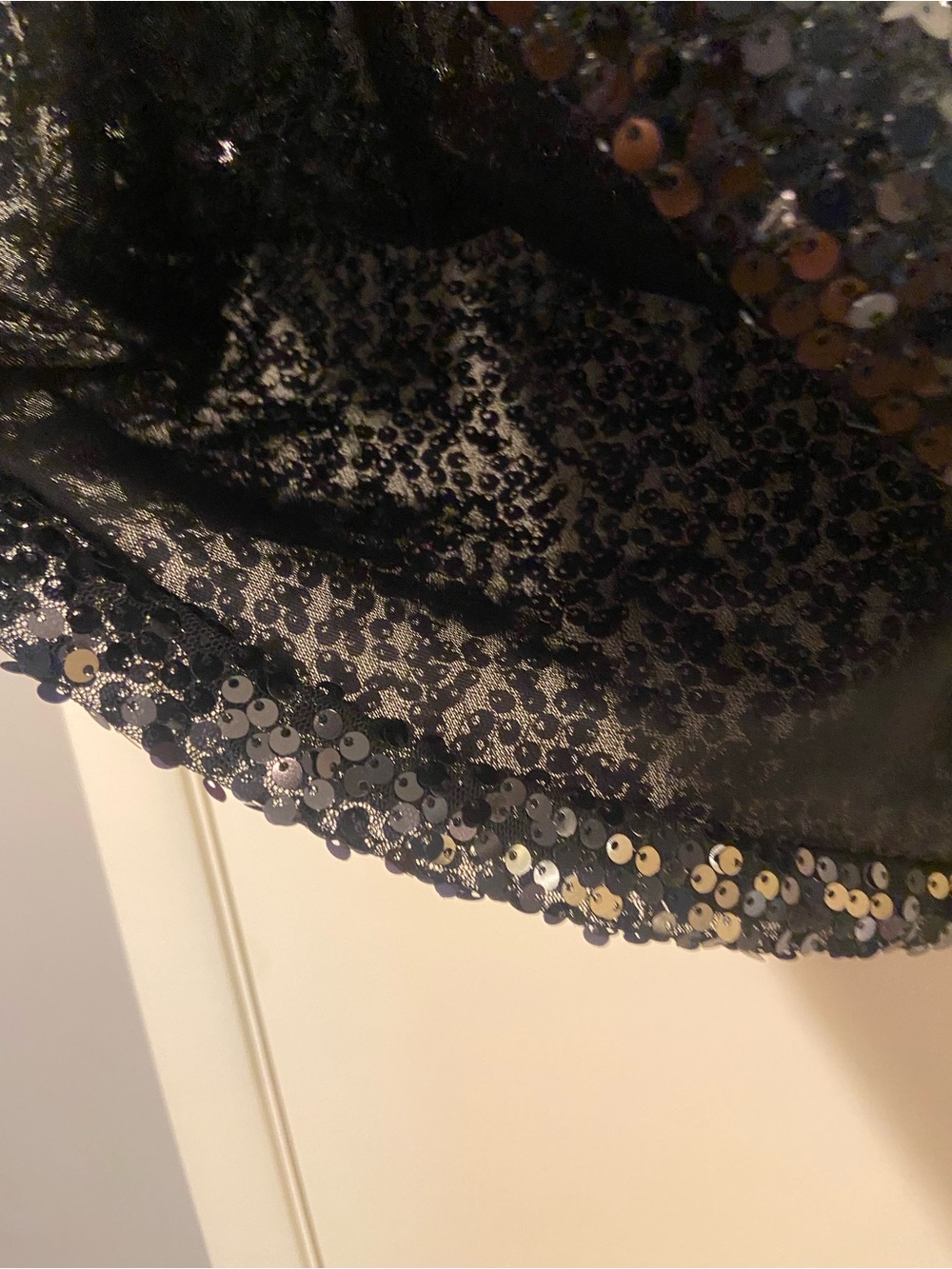 Black Sequin Short-Sleeve Crewneck Tee - Sparkle Everyday - Picture 5 of 5